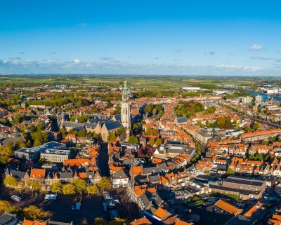 Luchtfoto van Middelburg