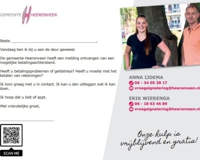 Thuiskaartje Vroegsignalering gemeente Heereveen