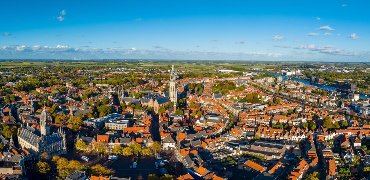 Luchtfoto van Middelburg