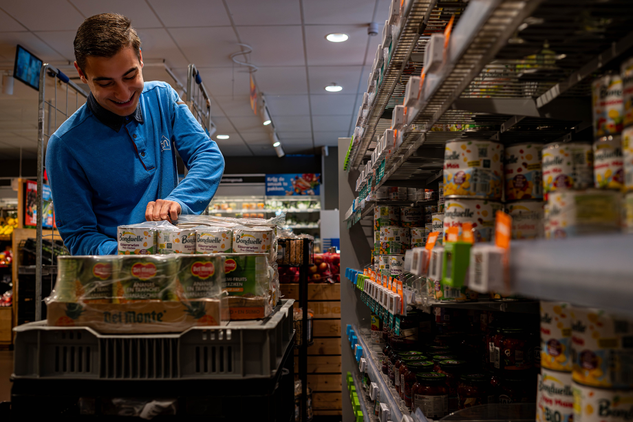 Vakkenvuller aan het werk